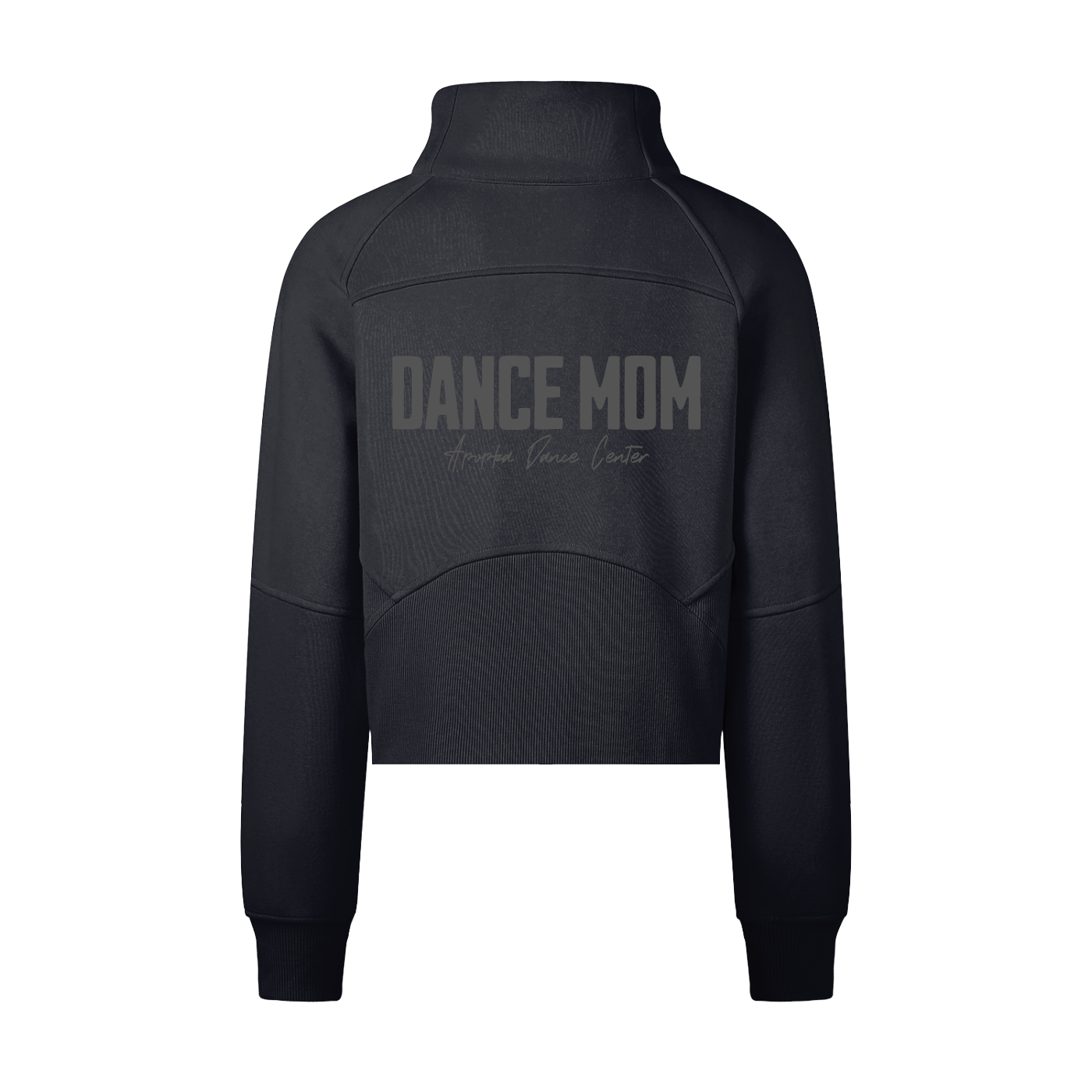 Adult Dance Mom Hip Height 1/4 Zip in Black
