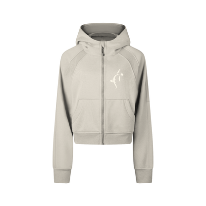 Adult Full Zip-Through Hoodie in Apricot