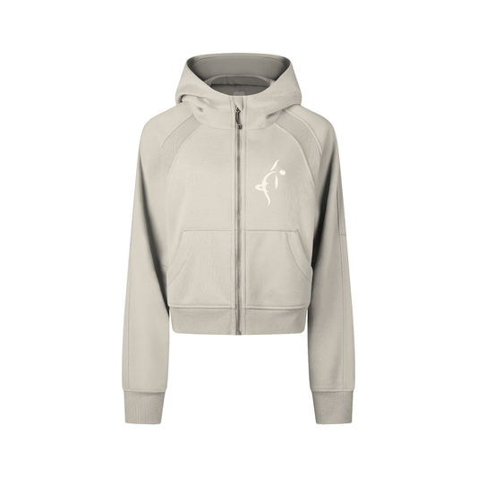 Adult Full Zip-Through Hoodie in Apricot