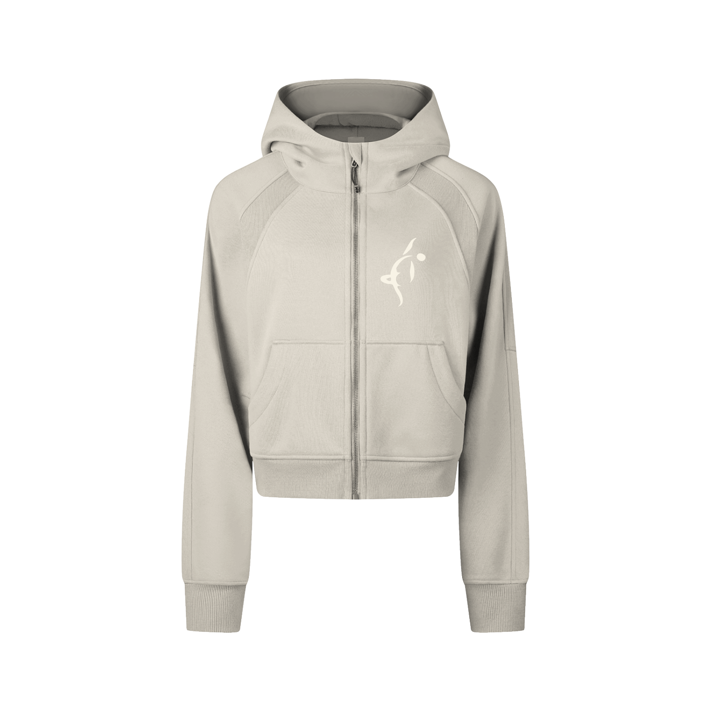 Adult Full Zip-Through Hoodie in Apricot