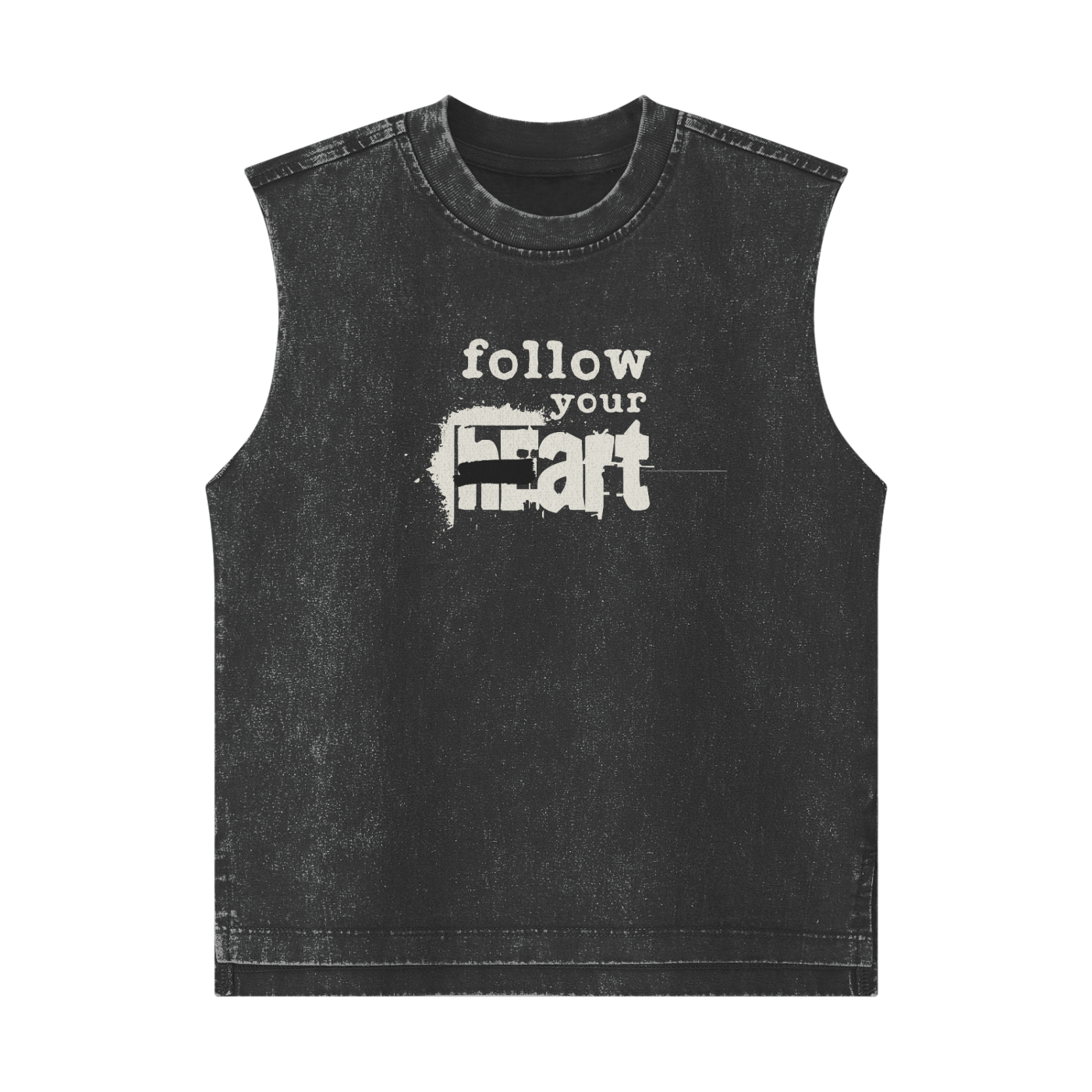 Youth Vintage Wash Tank in Black
