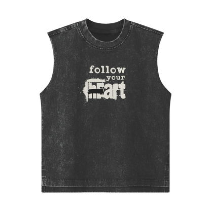 Youth Vintage Wash Tank in Black